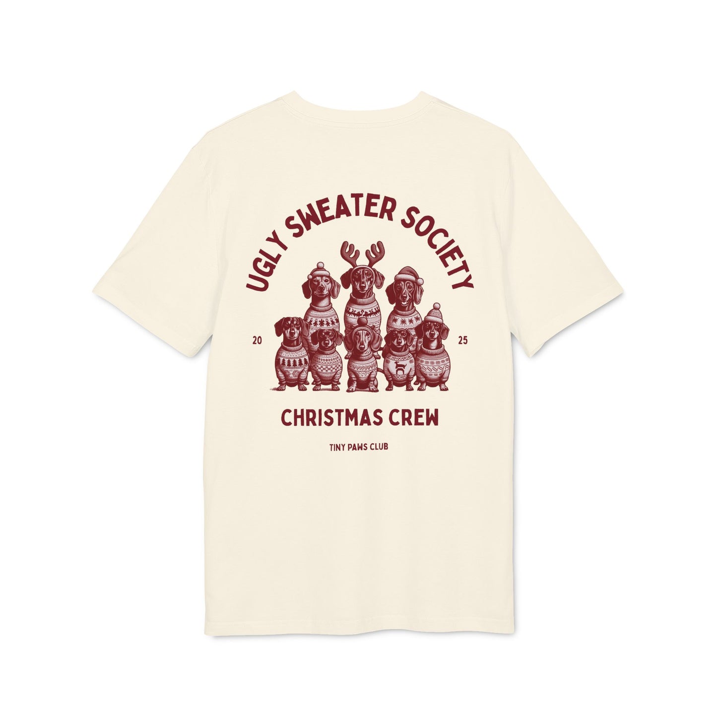 Ugly sweater society - bordeaux - dachshund T-shirt