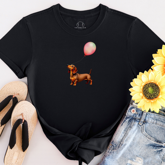 Teckel met ballon T-shirt
