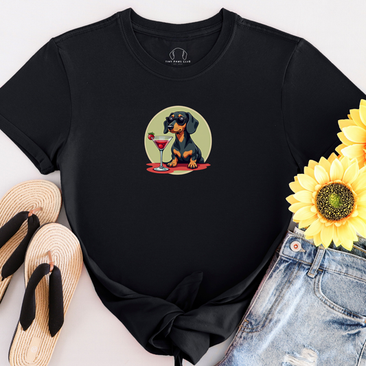 T-shirt cocktail fraise teckel