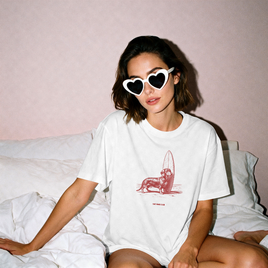 Salty Soul - Front print bordeaux - dachshund T-shirt