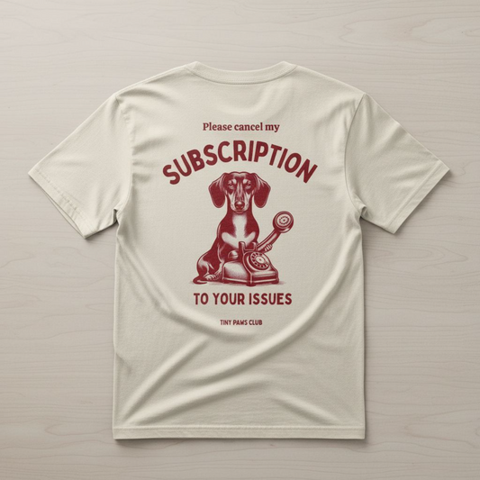 Subscription - bordeaux - dachshund T-shirt