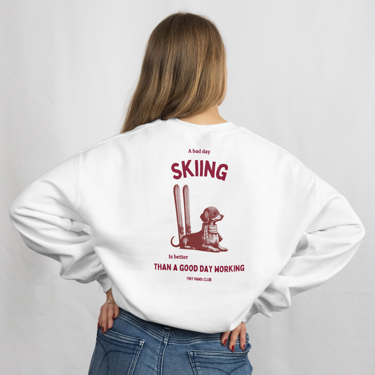 Bad day skiing Crewneck Sweatshirt