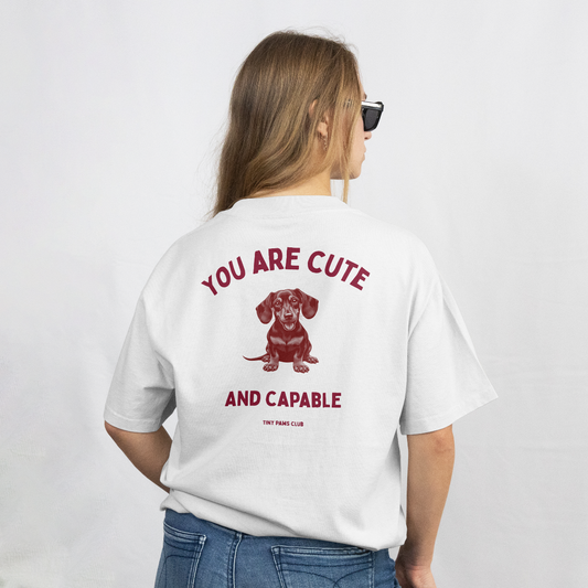 You are cute - bordeaux - dachshund T-shirt