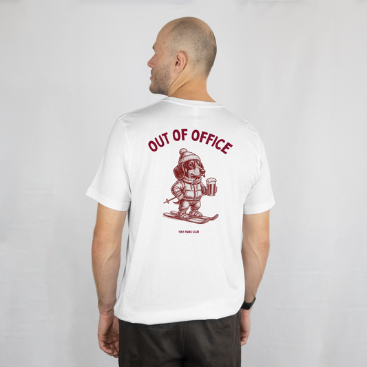 Out of office - bordeaux - dachshund T-shirt