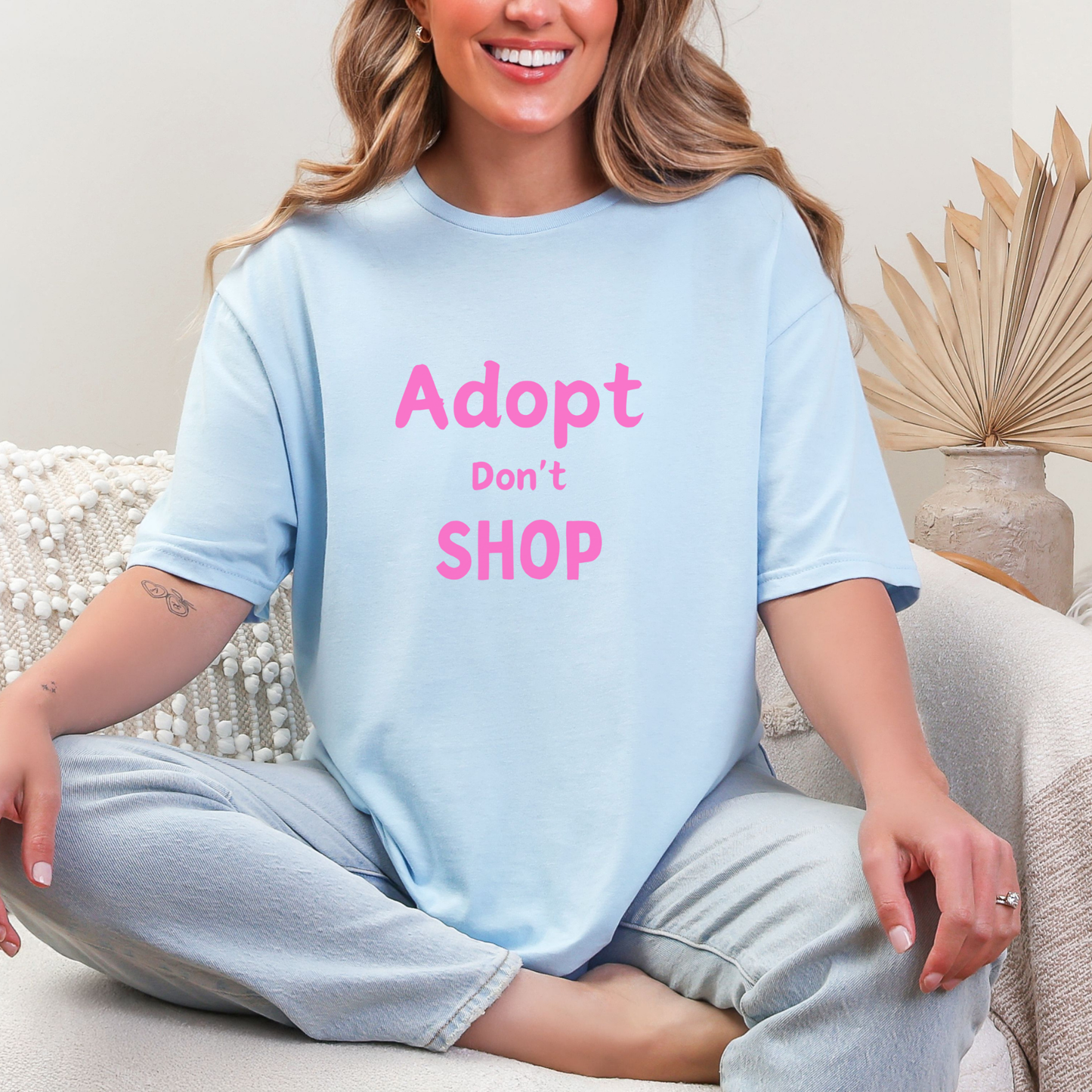 Adopt Don't Shop Pink T-Shirt