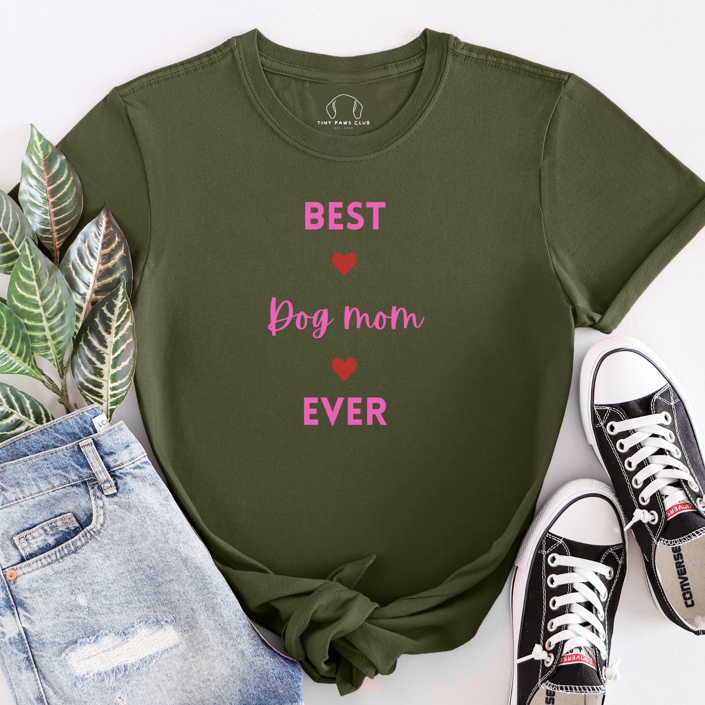 Best dog mom ever pink T-Shirt