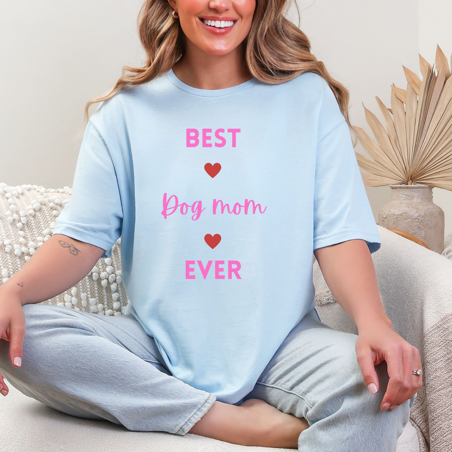 Best dog mom ever pink T-Shirt