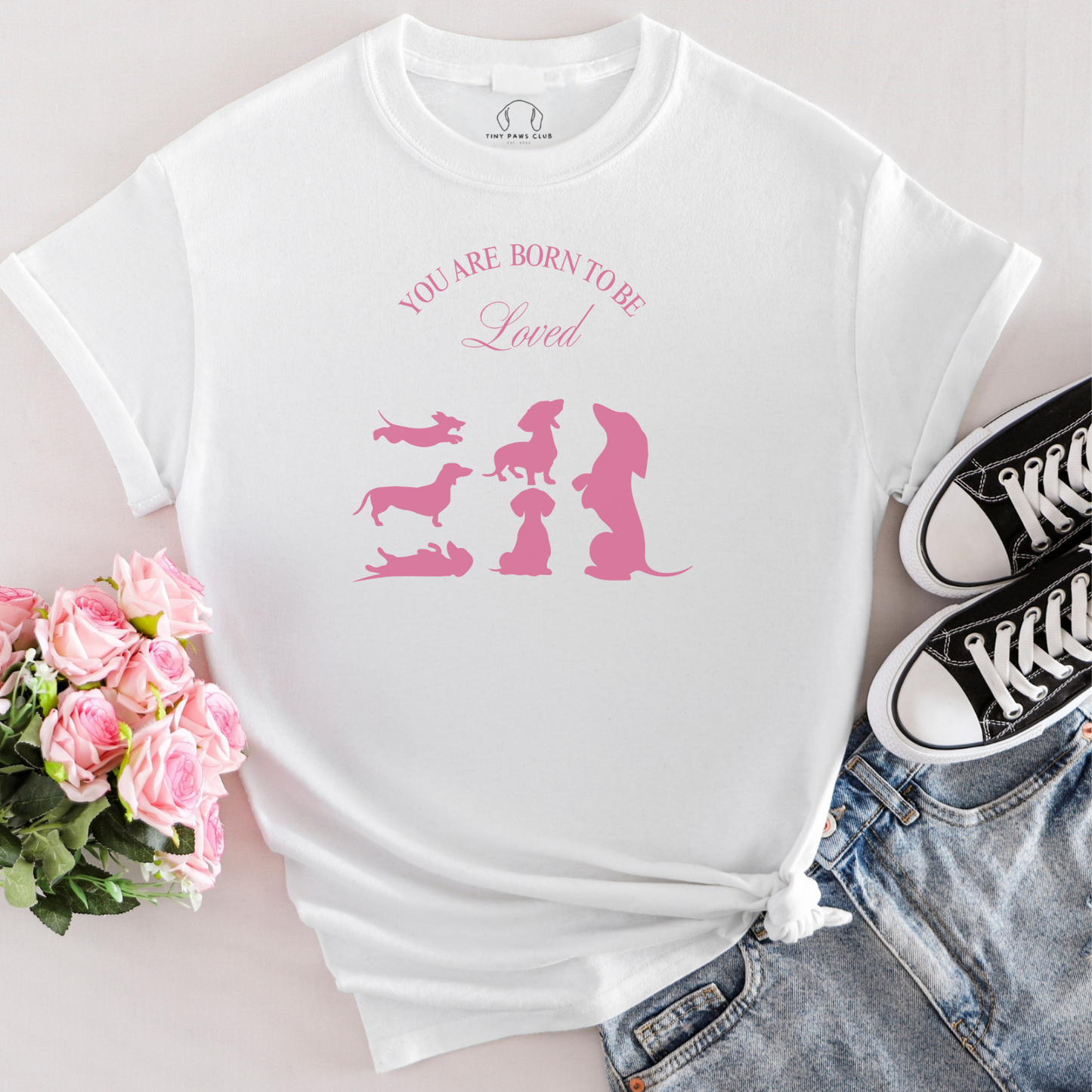 Je bent geboren om geliefd te worden T-shirt