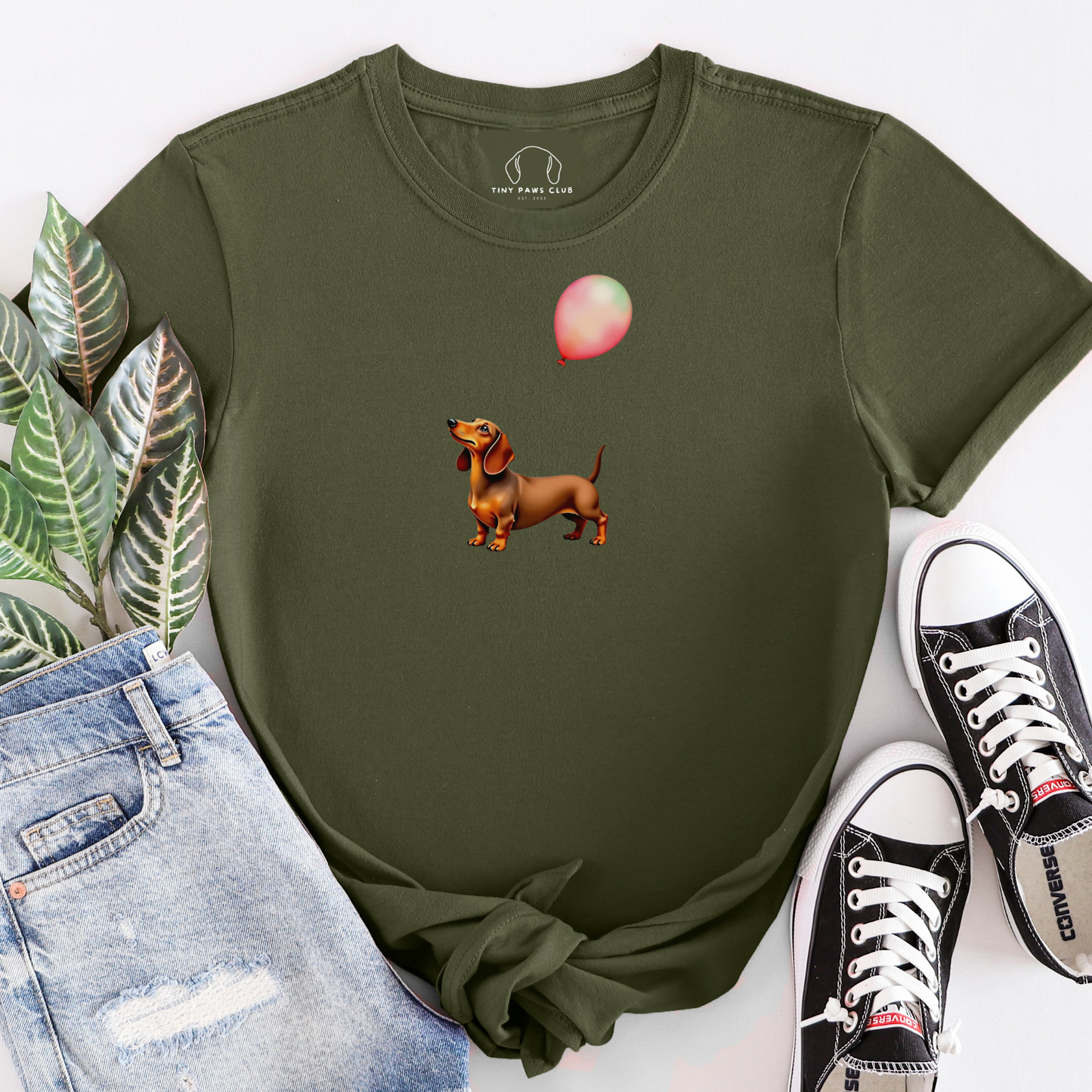 Teckel met ballon T-shirt