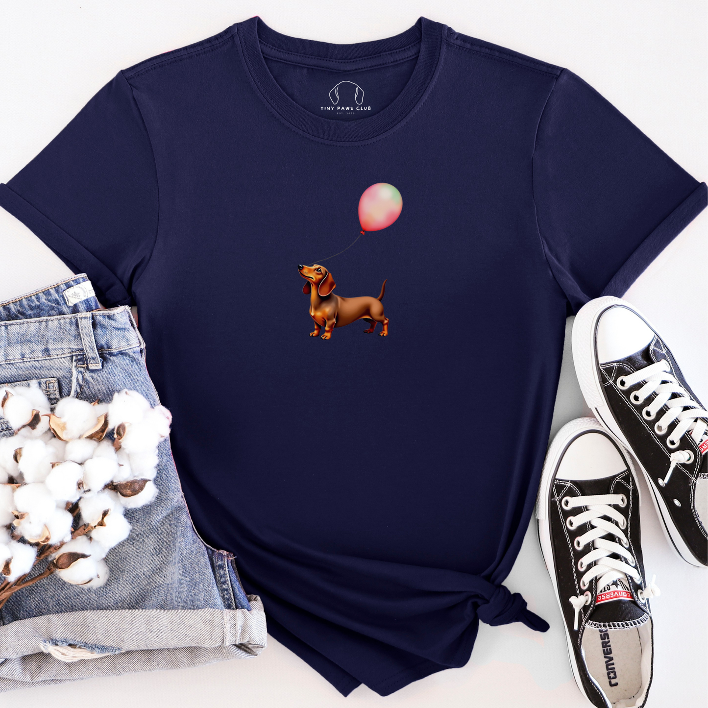 Teckel met ballon T-shirt