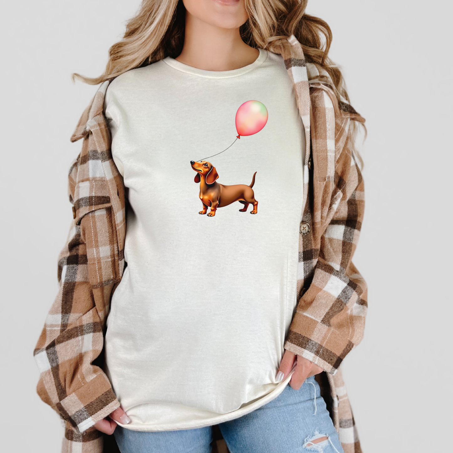 Teckel met ballon T-shirt