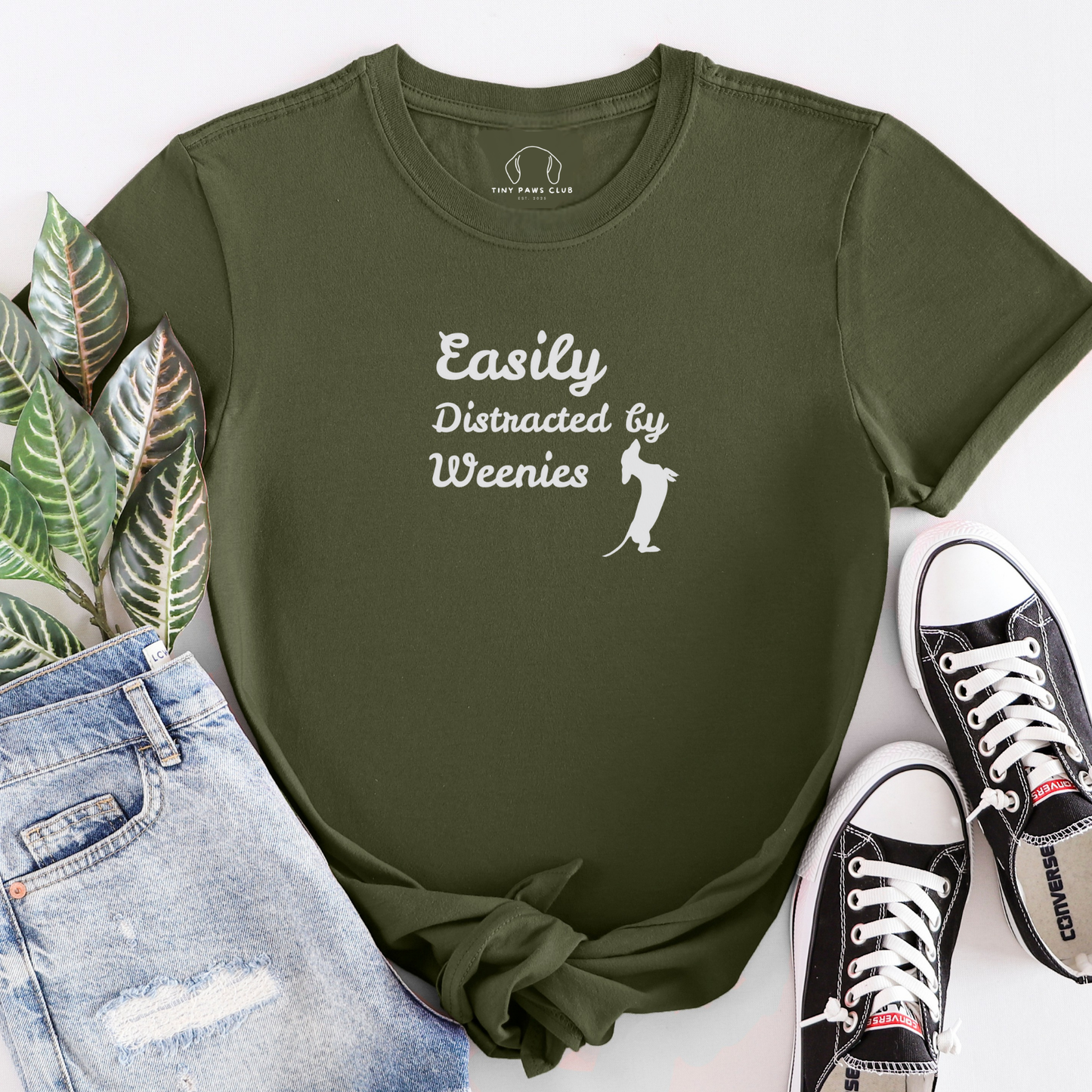 T-shirt « Facilement distrait par les saucisses »