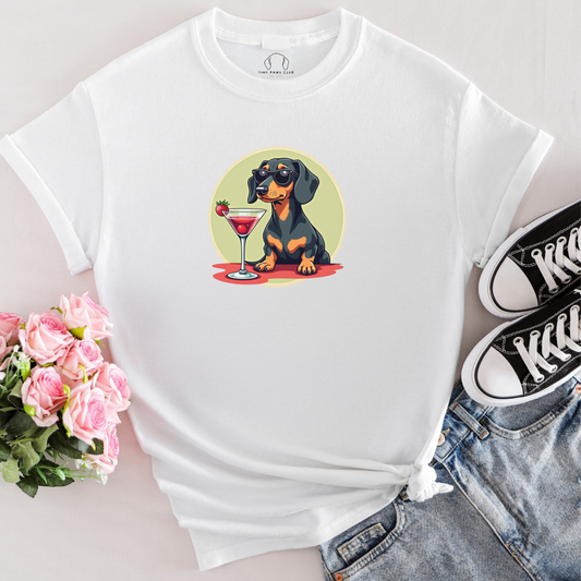 T-shirt cocktail fraise teckel