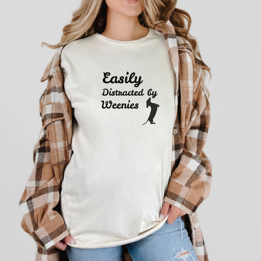 T-shirt met makkelijk af te leiden worstjes