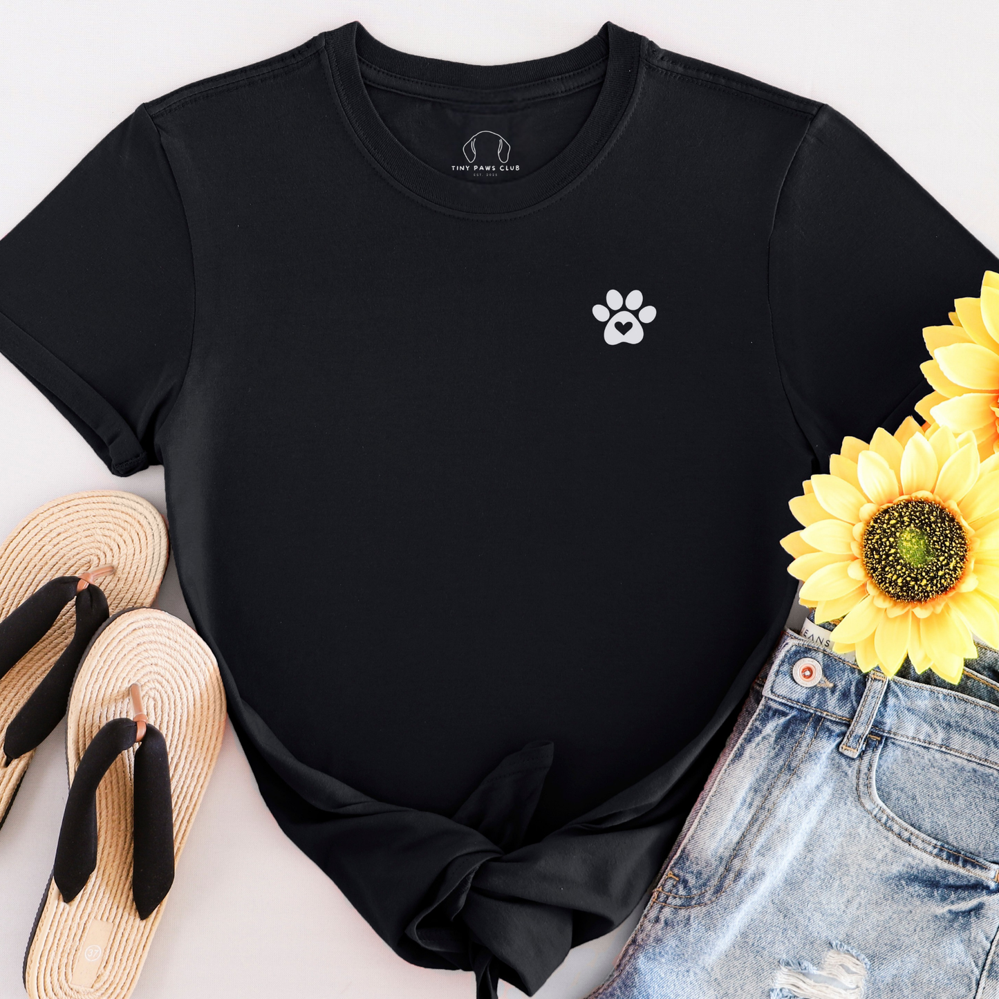 T-shirt poitrine Paw Heart