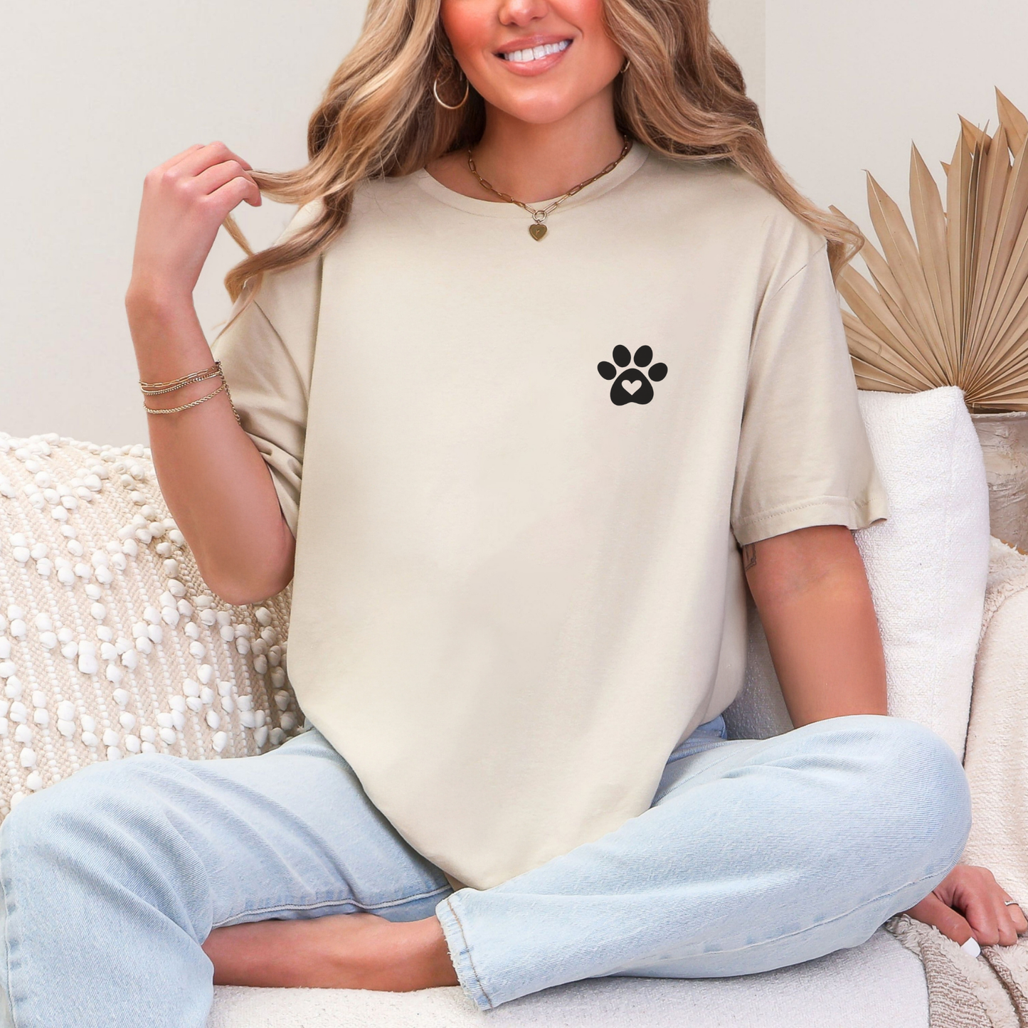 T-shirt poitrine Paw Heart