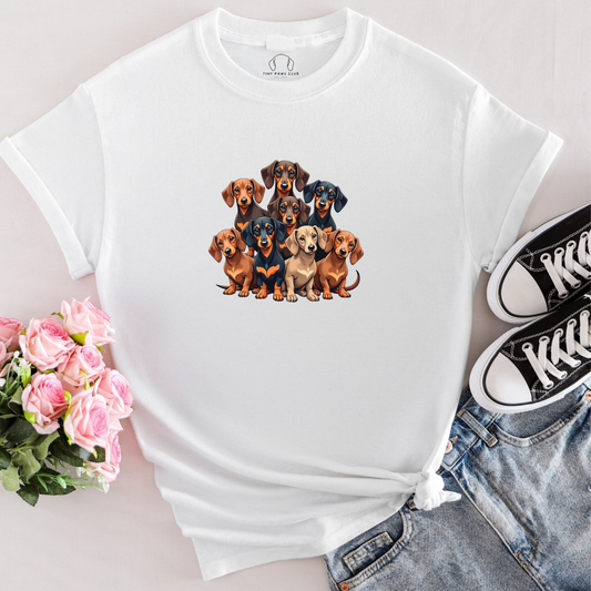 Teckel roedel T-shirt