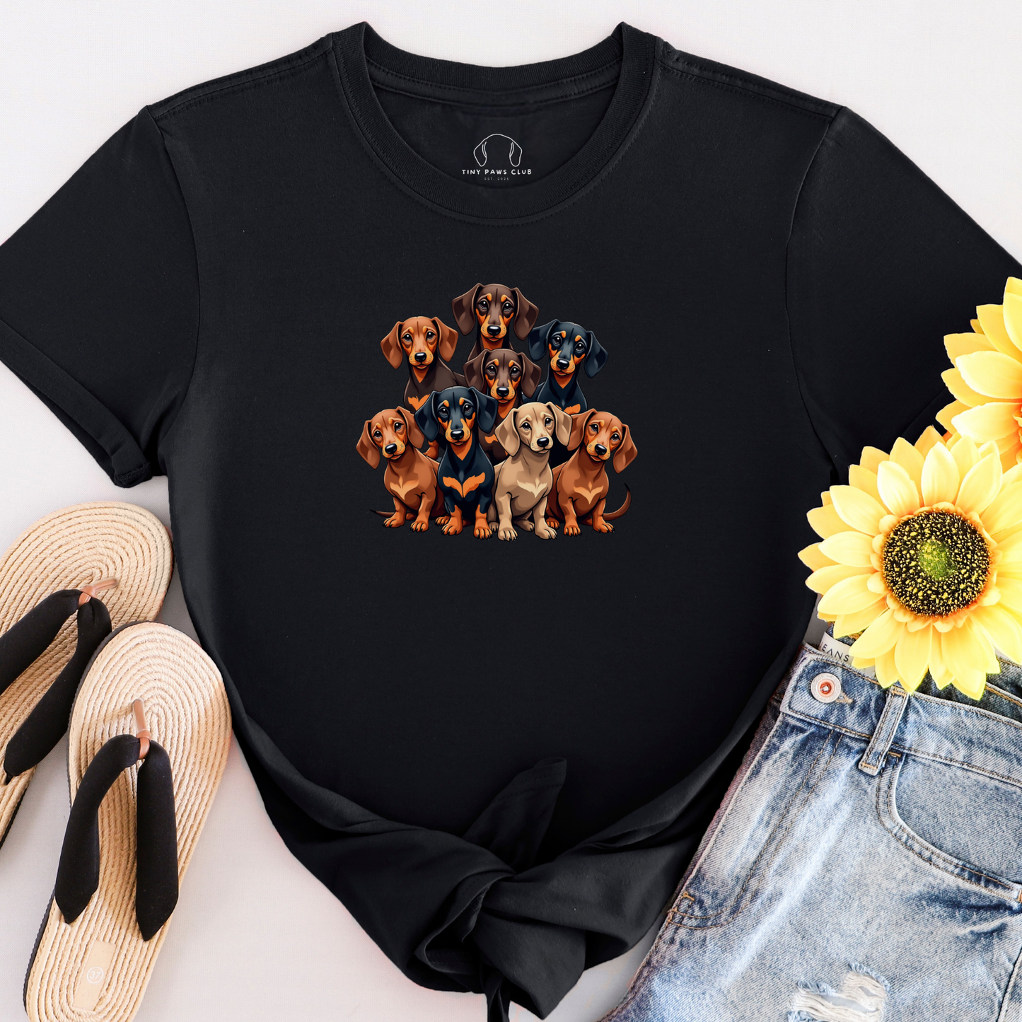 Teckel roedel T-shirt