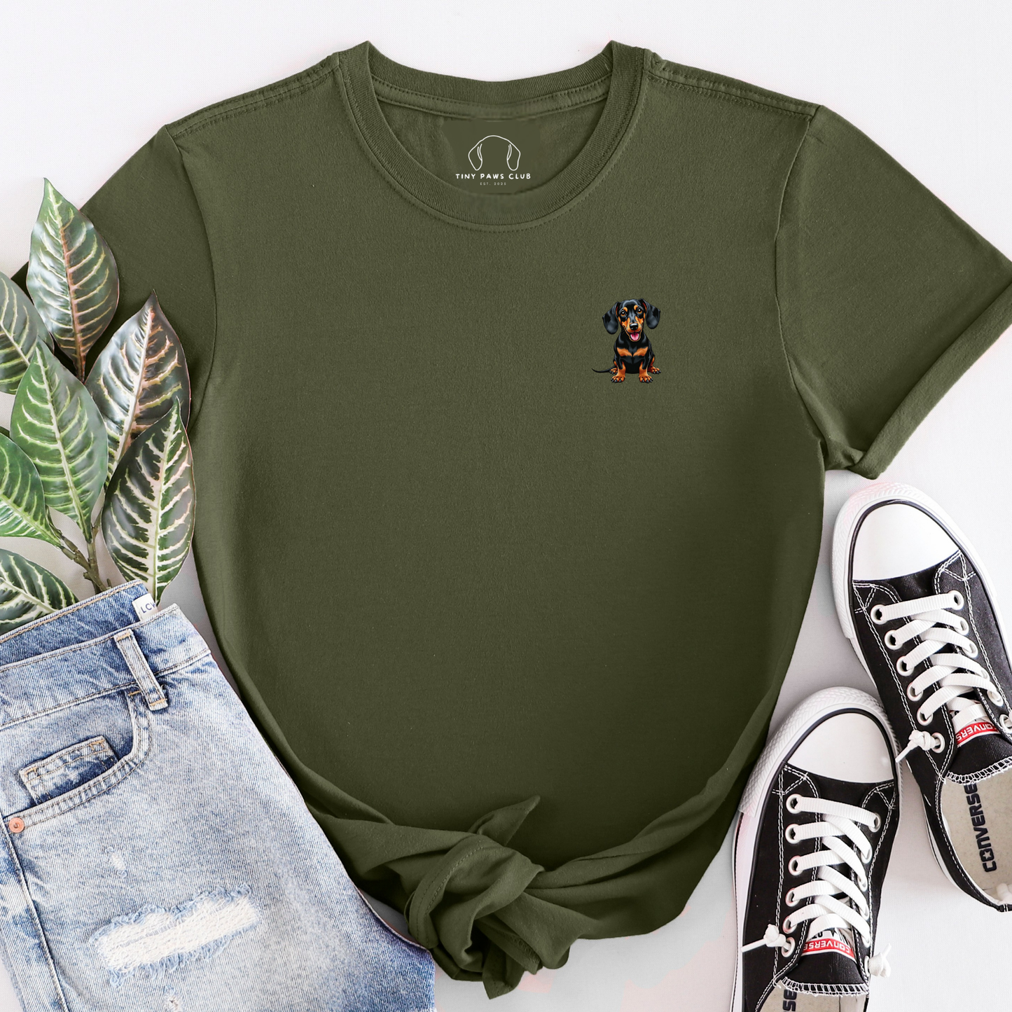 Happy Dachshund chest T-Shirt