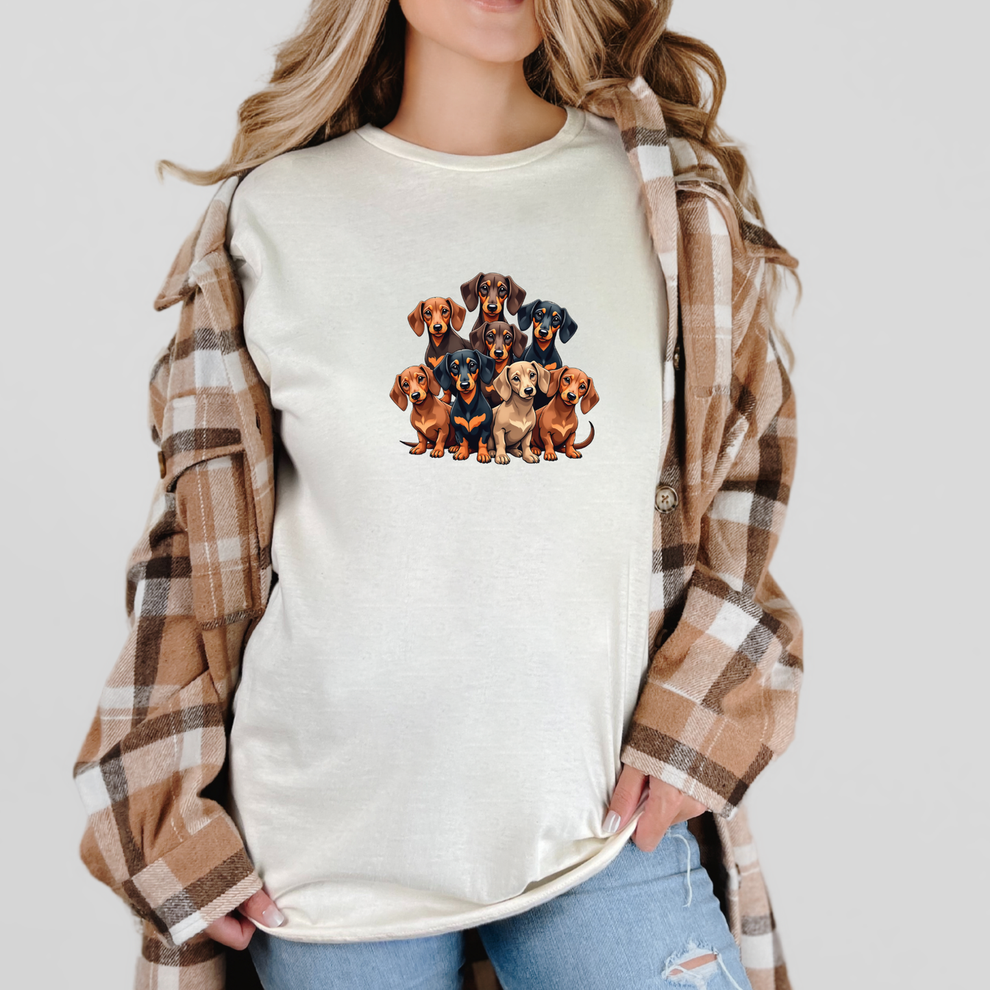 Teckel roedel T-shirt