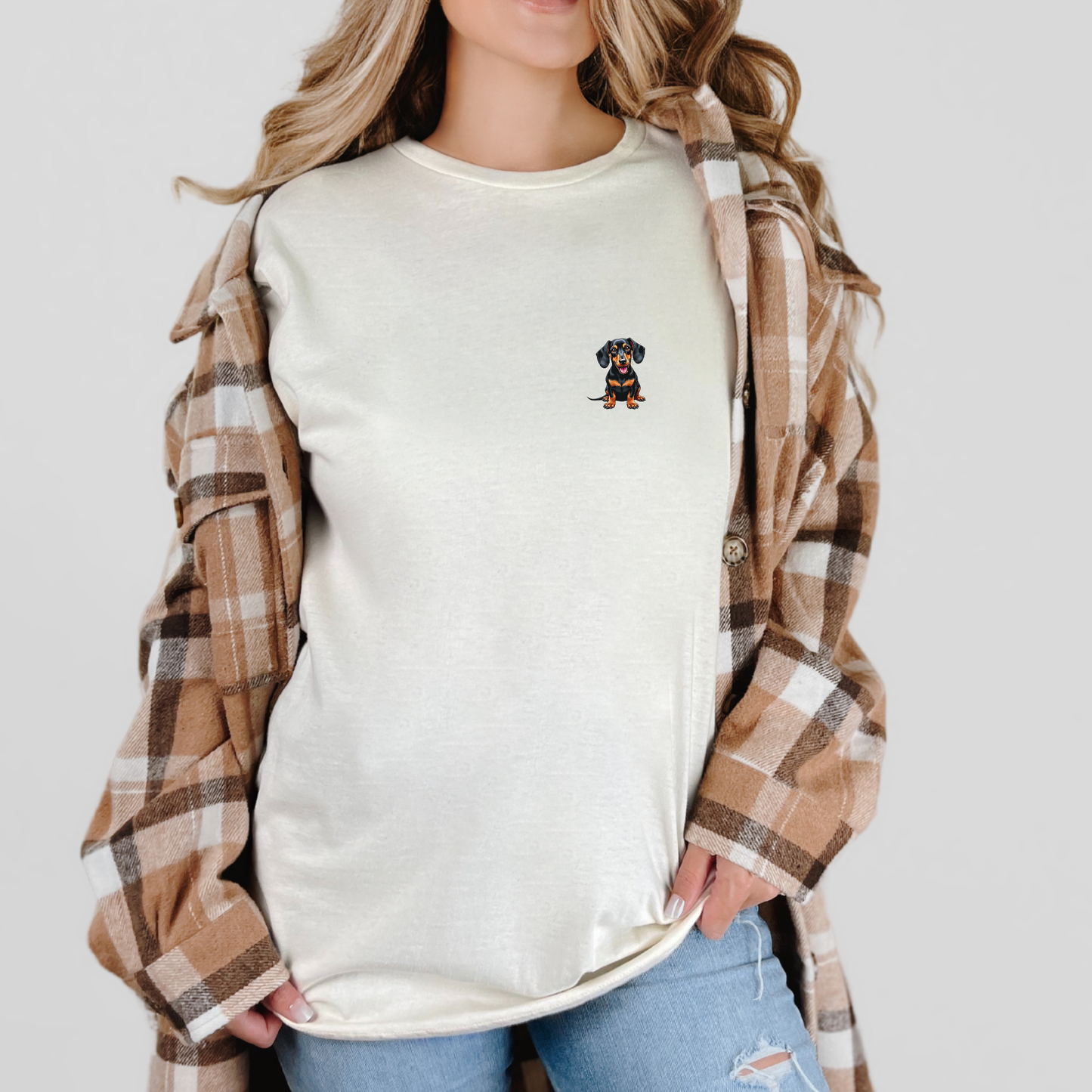 Happy Dachshund chest T-Shirt