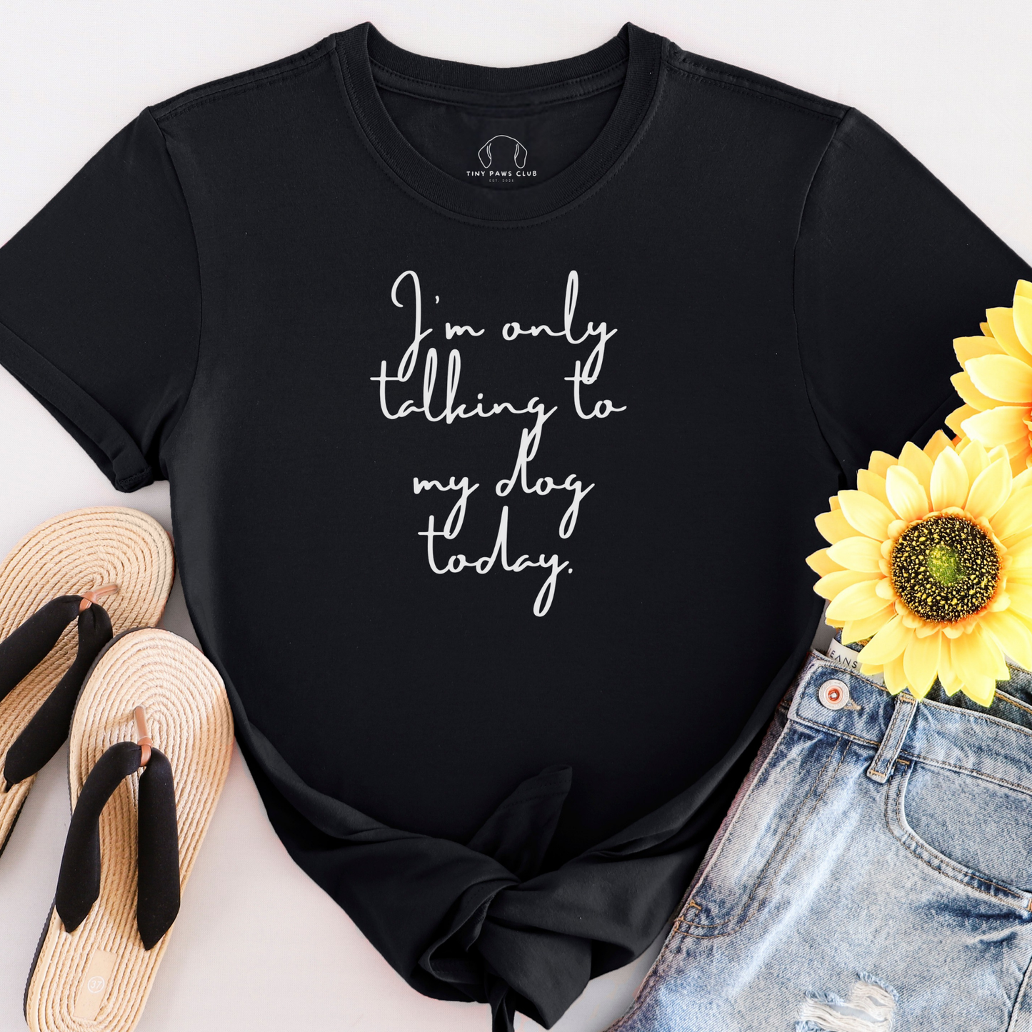 Vandaag alleen met mijn hond praten T-shirt