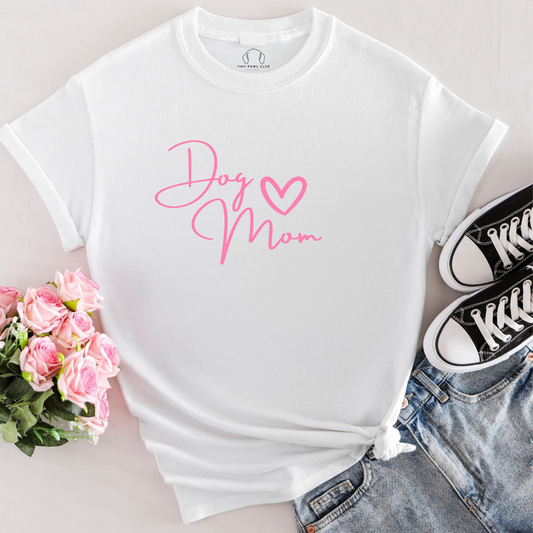 Roze T-shirt van een hondenmoeder