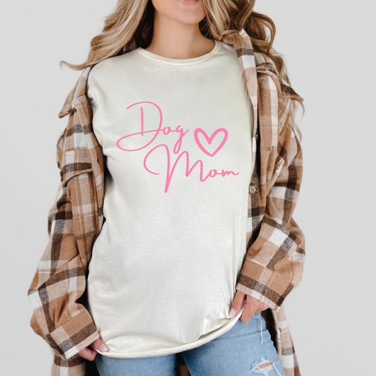 Roze T-shirt van een hondenmoeder