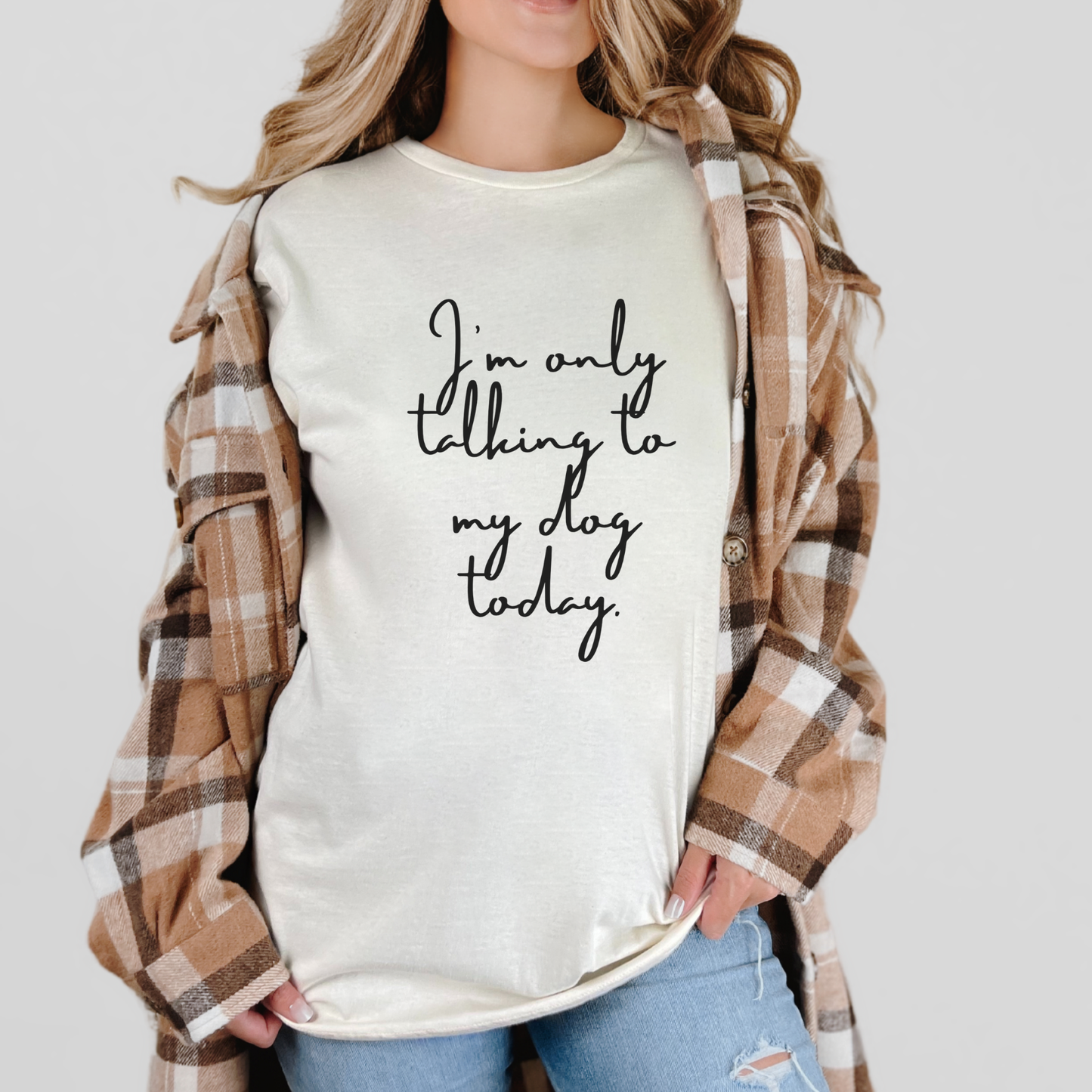 Vandaag alleen met mijn hond praten T-shirt