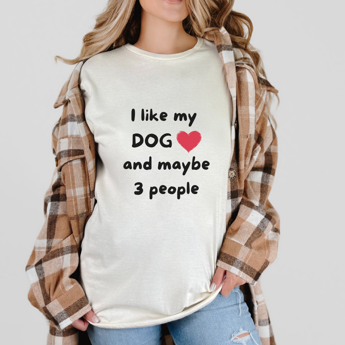 J'aime mon chien et peut-être trois personnes T-shirt