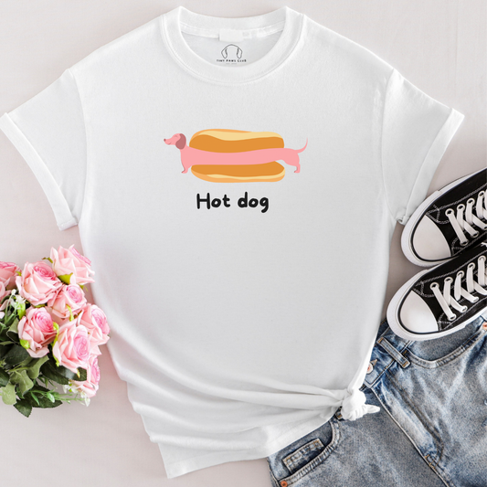 T-shirt unisexe humoristique avec hot-dog
