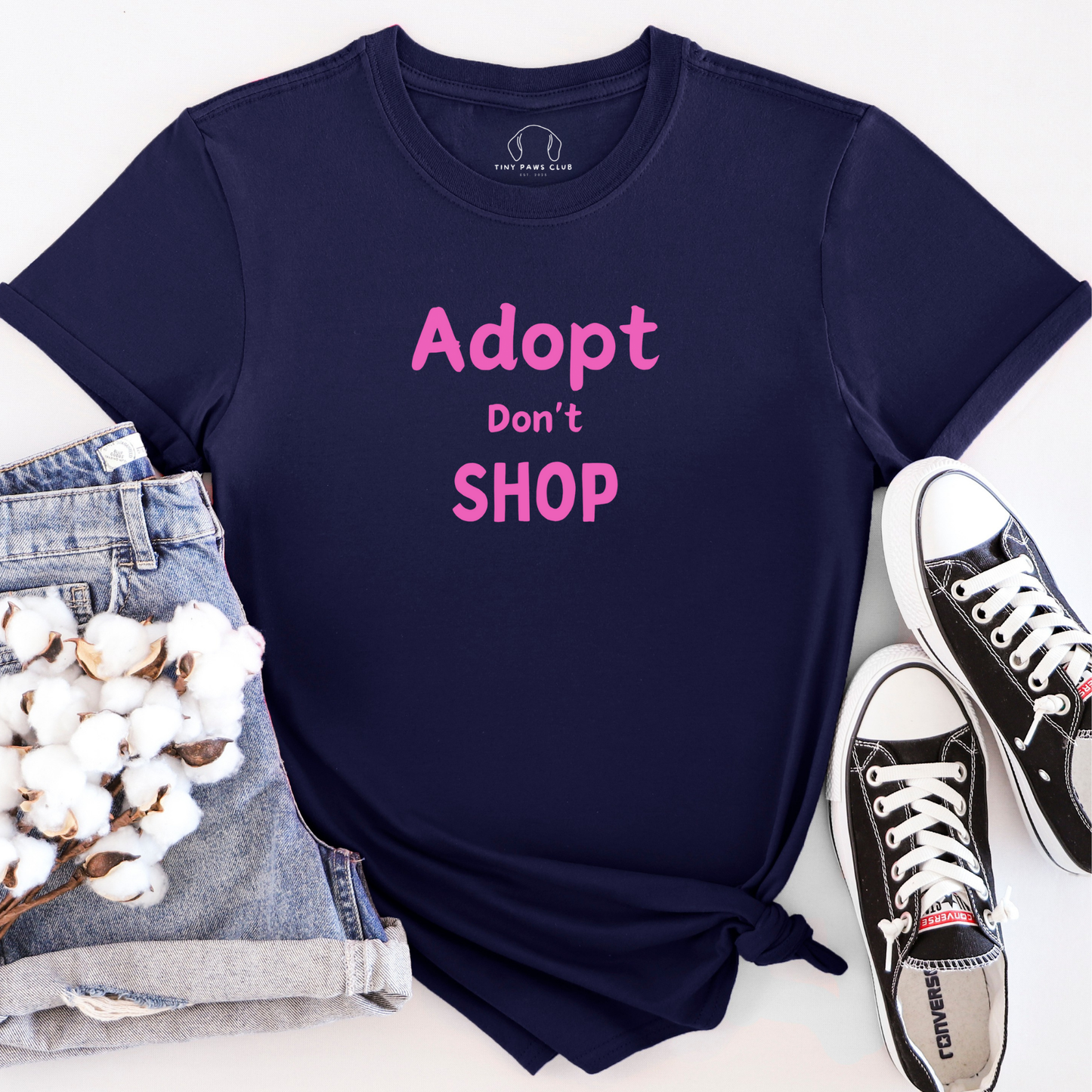 Adopt Don't Shop Pink T-Shirt