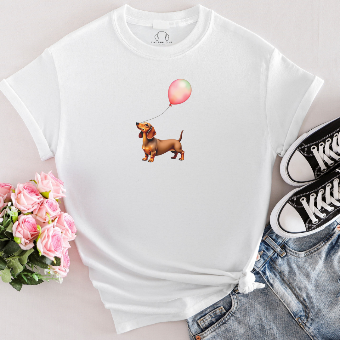 Teckel met ballon T-shirt
