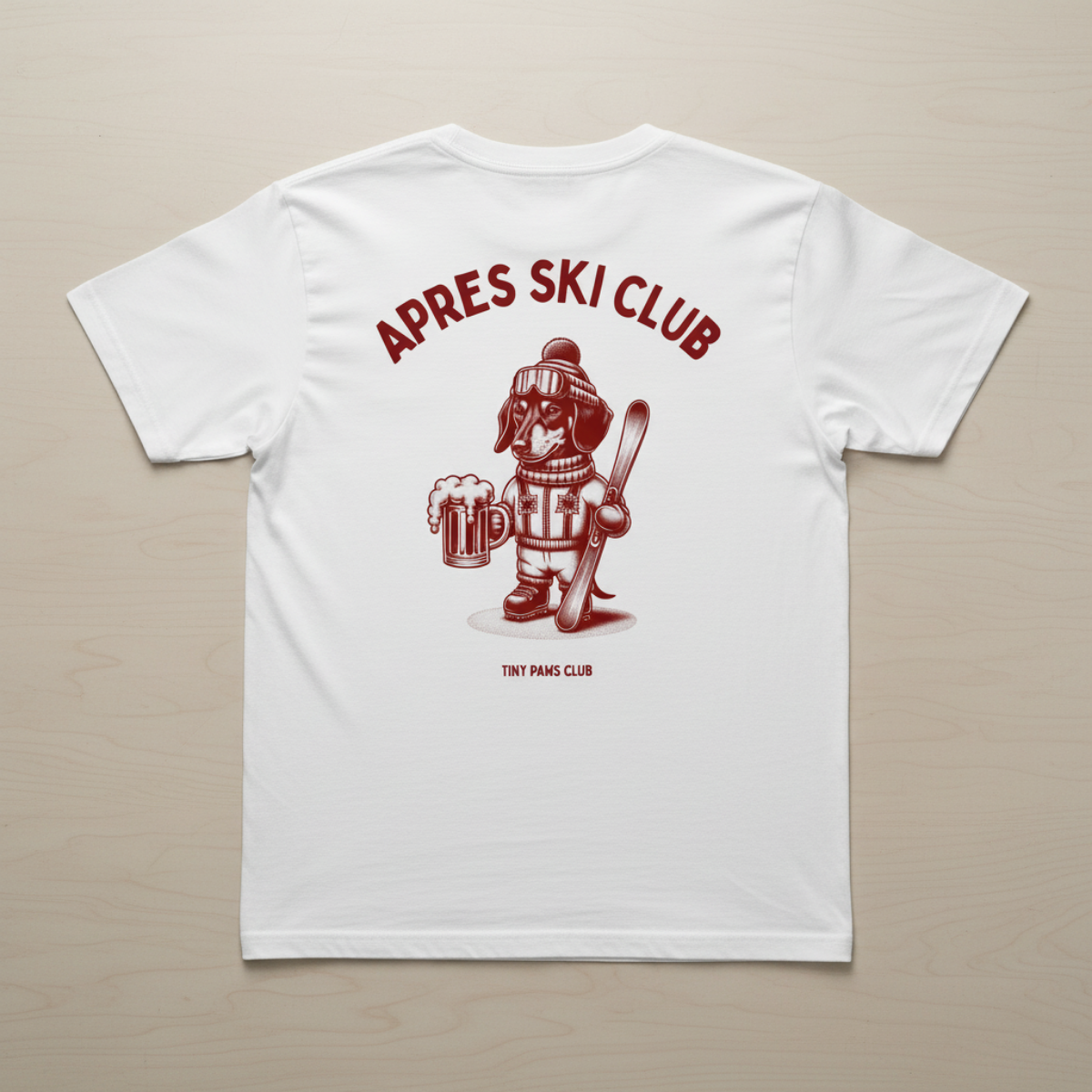 t-shirt apres ski club dachshund 