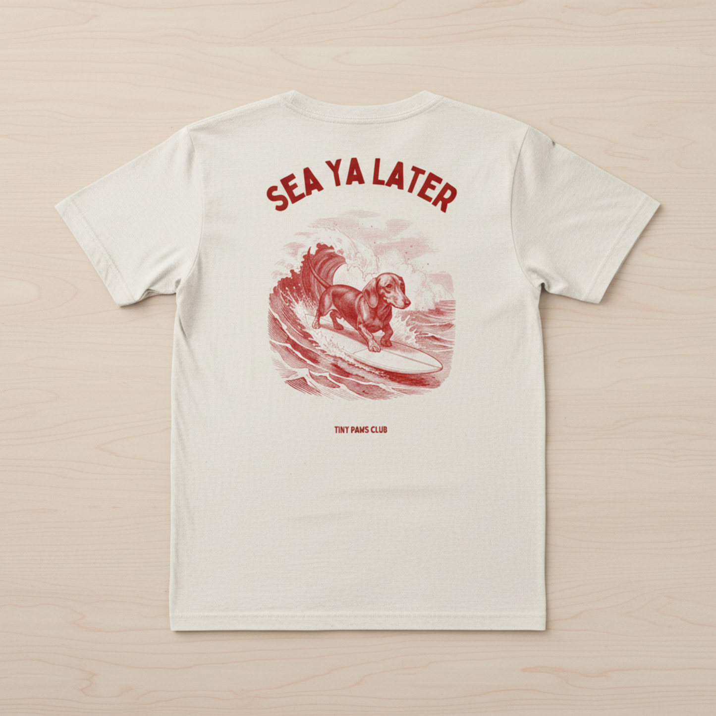 Sea ya later - bordeaux - dachshund T-shirt