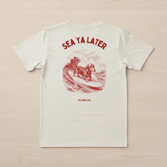 Sea ya later - bordeaux - dachshund T-shirt