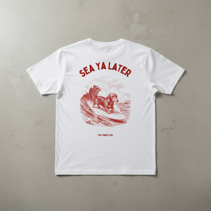 Sea ya later - bordeaux - dachshund T-shirt