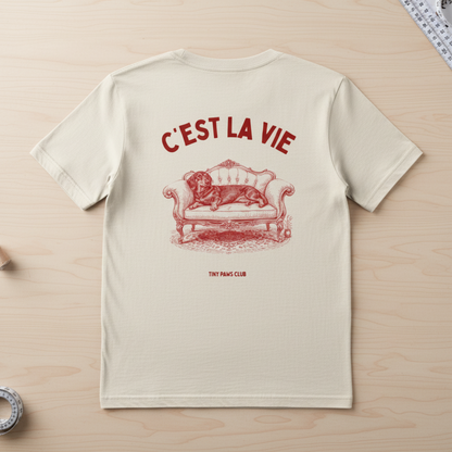 C'est la vie - bordeaux - dachshund T-shirt