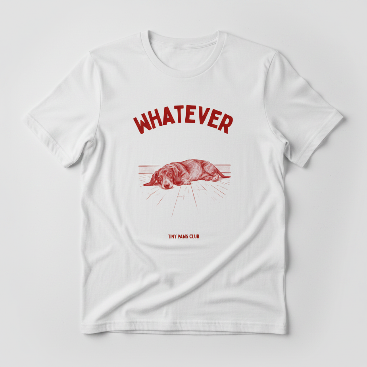 Whatever - Front print bordeaux - dachshund T-shirt