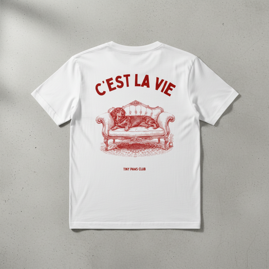 C'est la vie - bordeaux - dachshund T-shirt