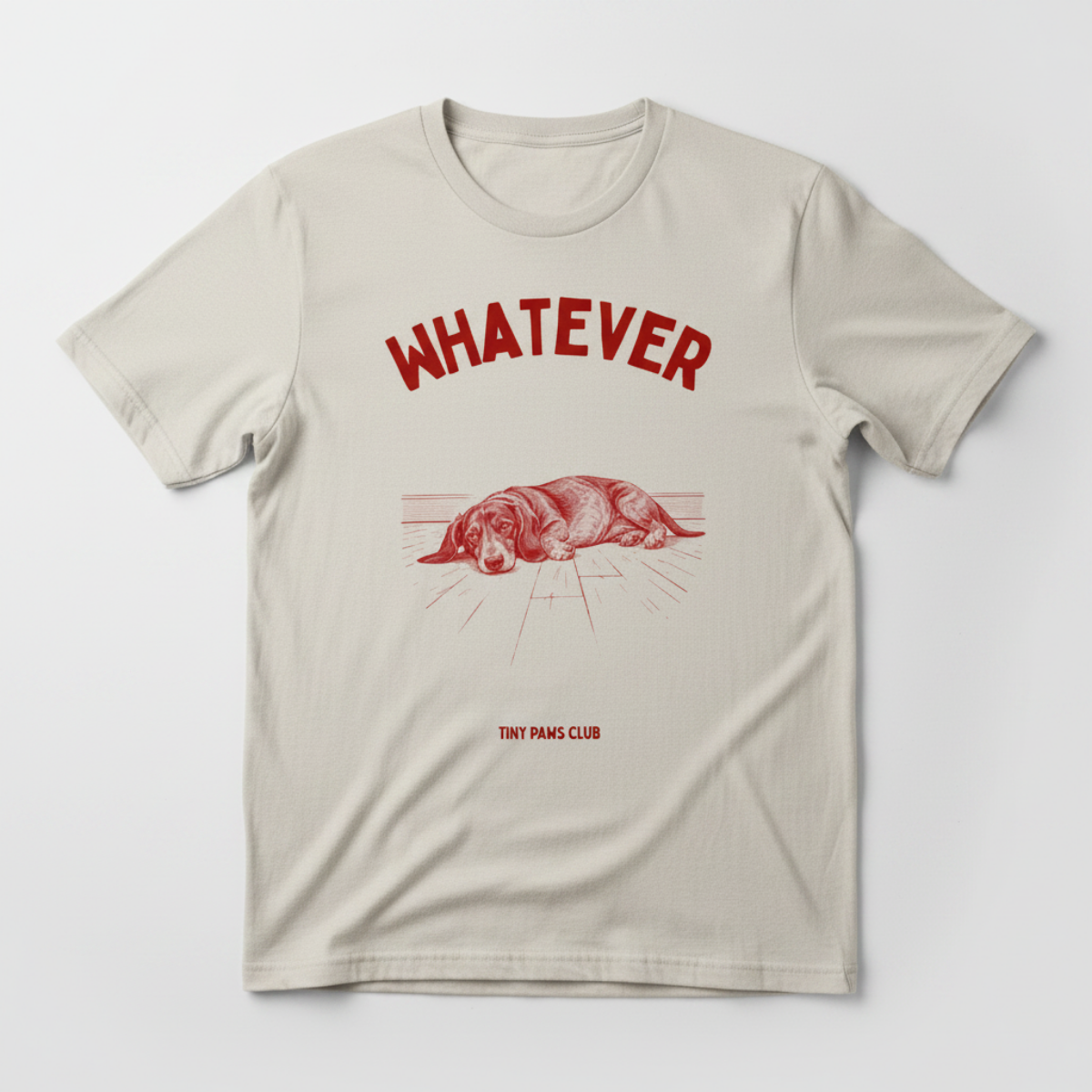 Whatever - Front print bordeaux - dachshund T-shirt
