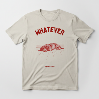 Whatever - Front print bordeaux - dachshund T-shirt
