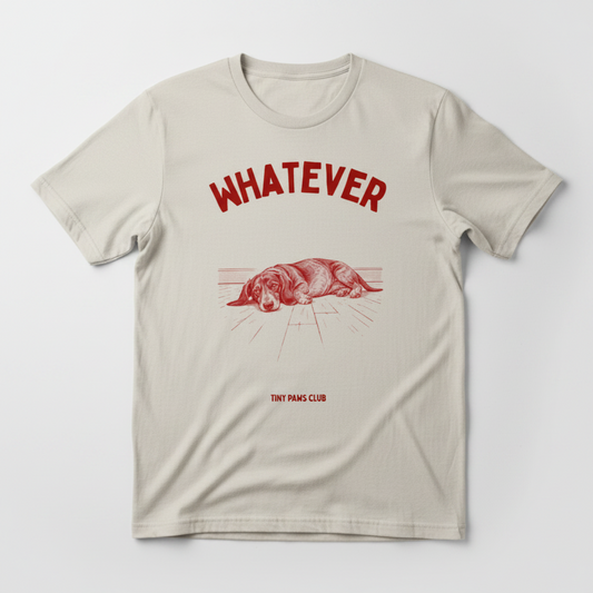 Whatever - Front print bordeaux - dachshund T-shirt