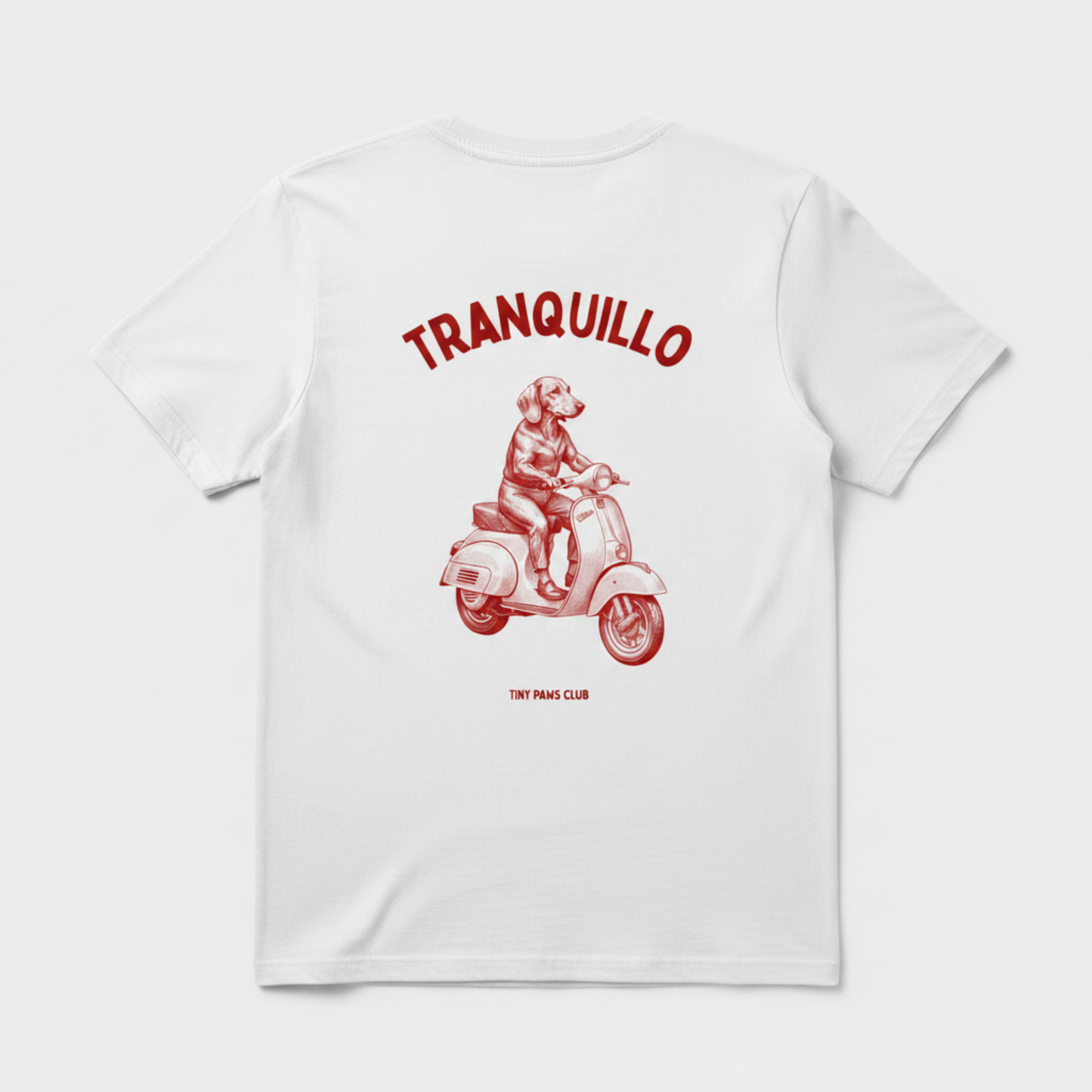 Tranquillo - Front print bordeaux - dachshund T-shirt
