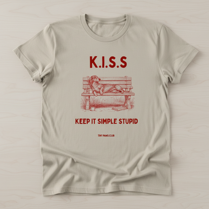 K.I.S.S - Front print bordeaux - dachshund T-shirt