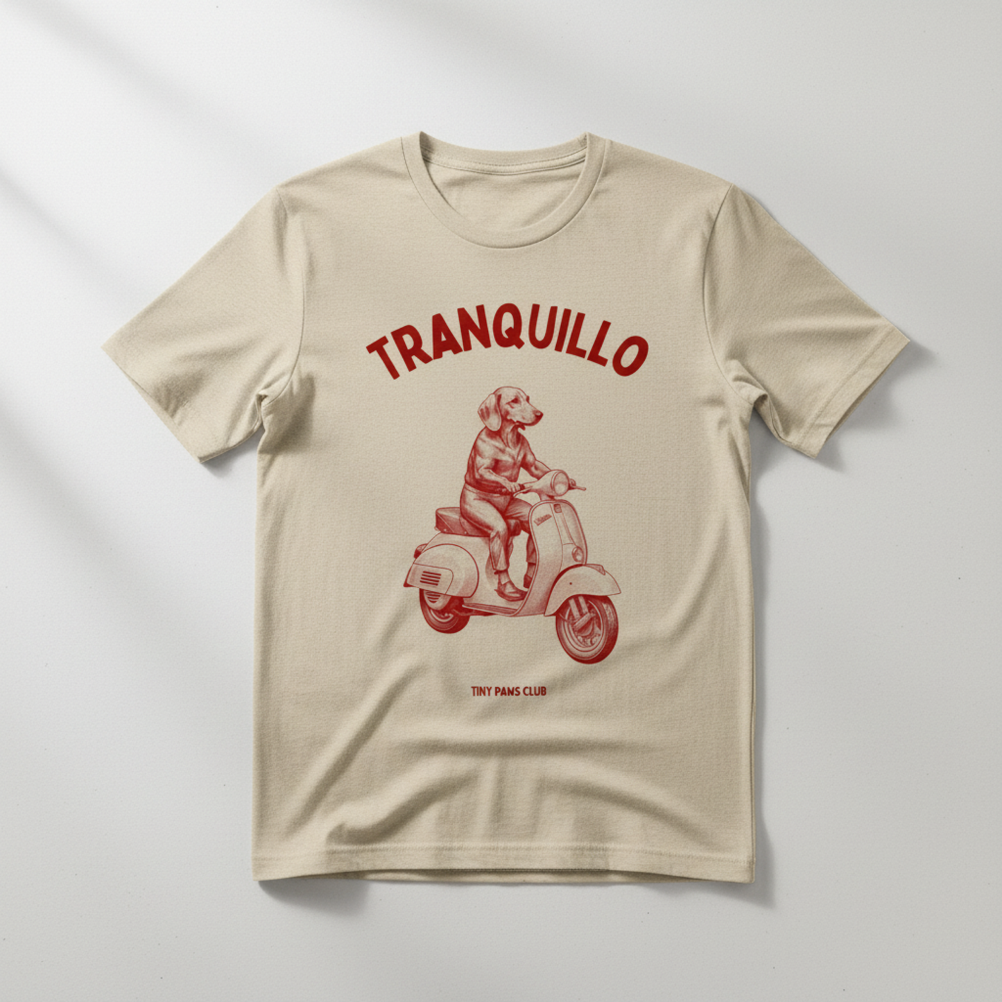 Tranquillo - Front print bordeaux - dachshund T-shirt