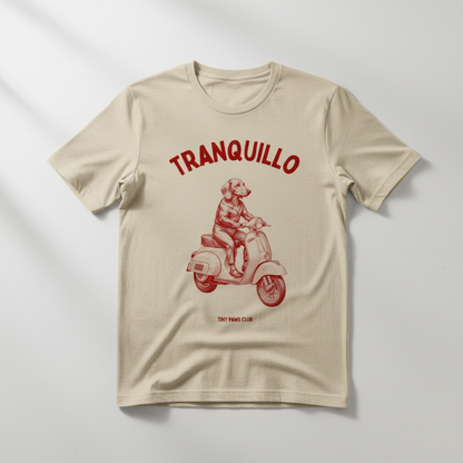 Tranquillo - Front print bordeaux - dachshund T-shirt