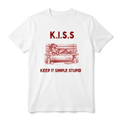 K.I.S.S - Front print bordeaux - dachshund T-shirt