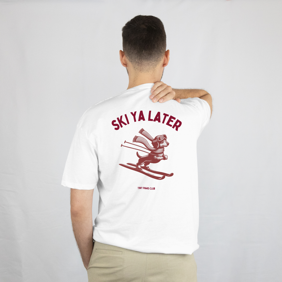 Ski ya later - bordeaux - dachshund T-shirt