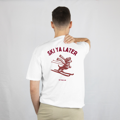 Ski ya later - bordeaux - dachshund T-shirt